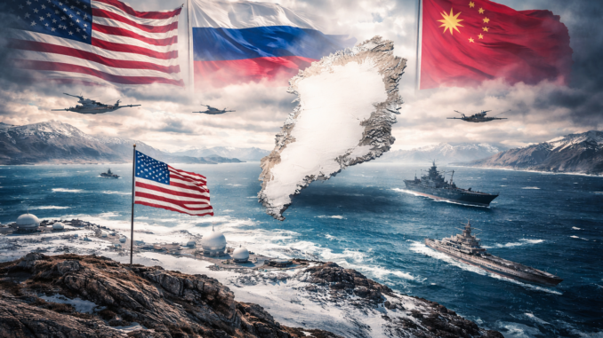 Groenlandia geopolítica Ártico con presencia de Estados Unidos Rusia y China en disputa estratégica