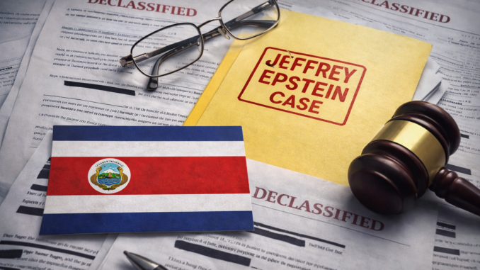 documentos desclasificados del caso Epstein que mencionan a Costa Rica en correos y archivos judiciales