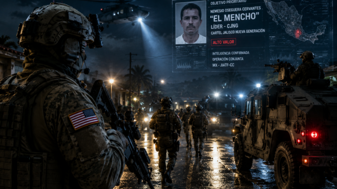 Fuerza Anticarteles de Estados Unidos participó en operativo contra El Mencho y el CJNG