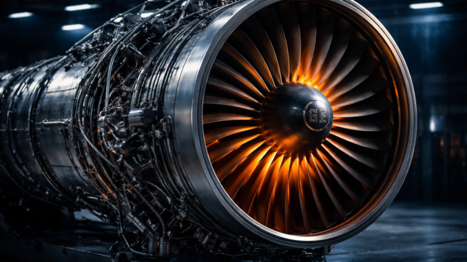 Motor de avión de combate desarrollado por GE Aerospace utilizado en aeronaves militares modernas