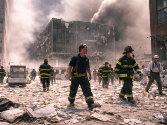 atentados terroristas históricos escena de destrucción y respuesta de emergencia