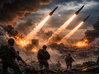 capacidad militar de Irán misiles lanzados en guerra en Medio Oriente con explosiones