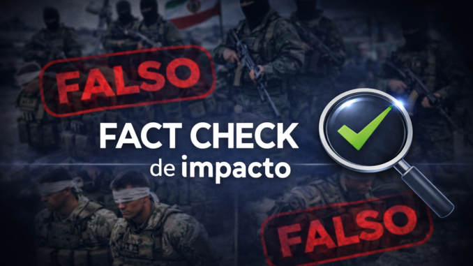 captura de soldados estadounidenses en Irán imagen falsa generada con inteligencia artificial marcada como falso