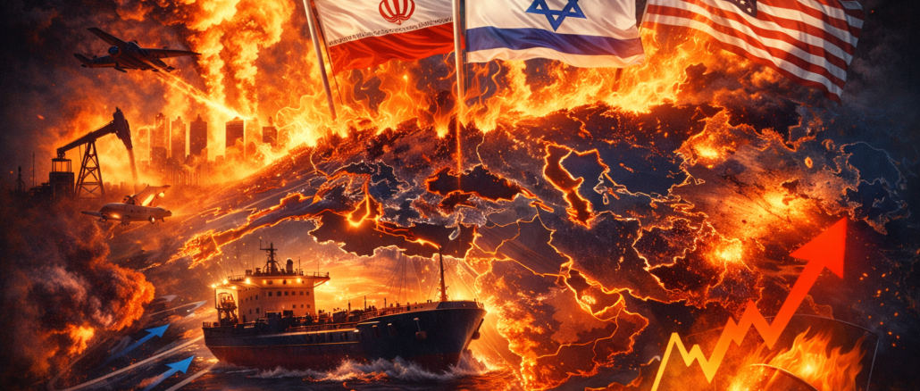 Crisis energética global causada por el conflicto en Medio Oriente y el impacto en el precio del petróleo.