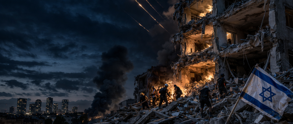 Daños estructurales en Israel tras ataques de Irán en zonas urbanas