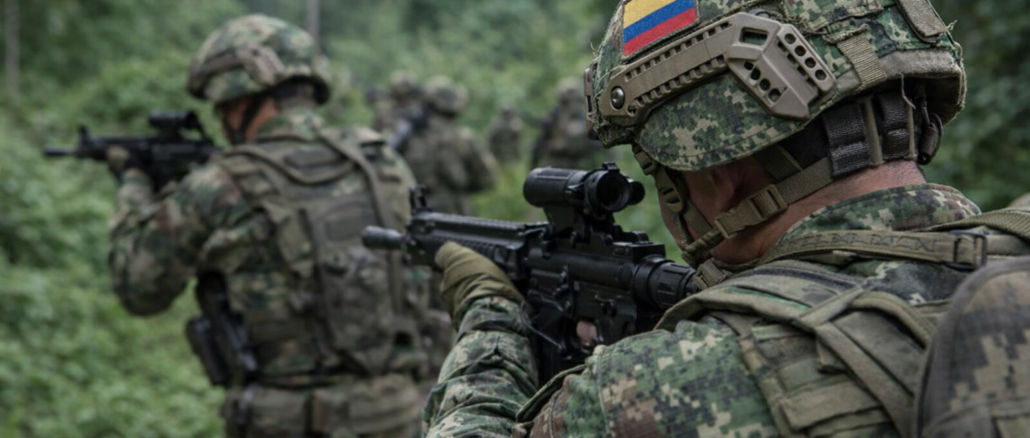 Operativo del Ejército contra disidencias FARC Colombia en zona rural