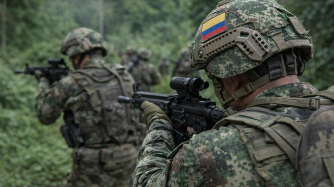 Operativo del Ejército contra disidencias FARC Colombia en zona rural