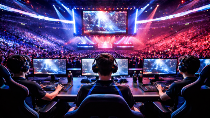 torneo de esports con jugadores profesionales y audiencia global