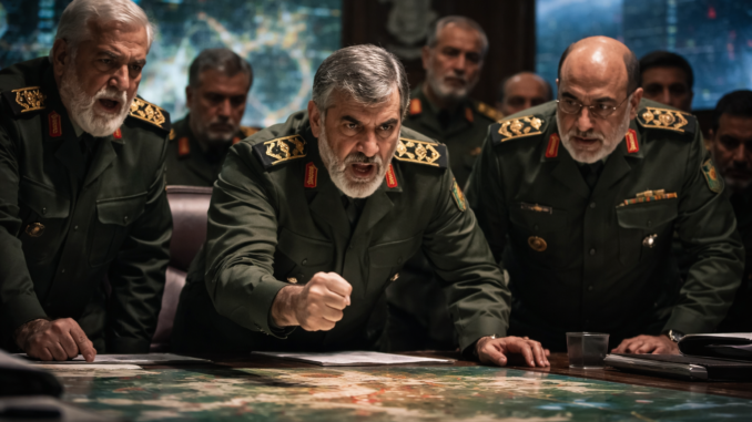 Irán debilitado estructura militar con generales iraníes en cuarto de guerra en crisis