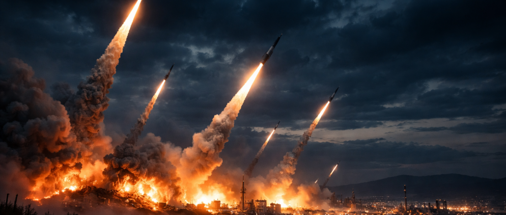 guerra Irán cronología semanal con lanzamiento de misiles nocturno y escalada militar en Medio Oriente