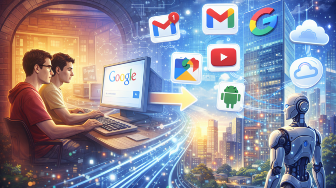 historia de Google desde buscador universitario hasta empresa tecnológica global