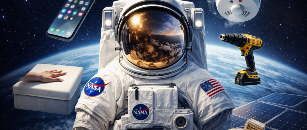 inventos de la NASA uso diario astronauta tecnología espacio objetos cotidianos