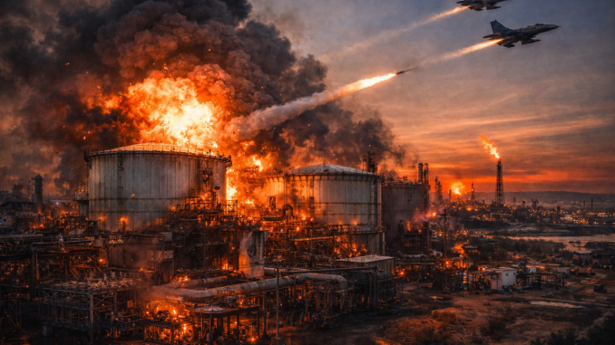 Israel ataca infraestructura petrolera de Irán en zona industrial