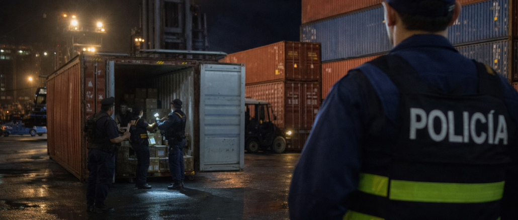 narcotráfico Costa Rica puerto Moín contenedores tráfico de cocaína policía inspección