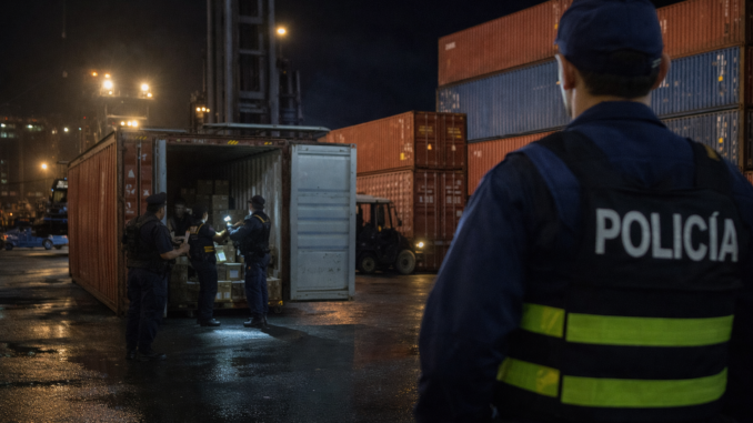 narcotráfico Costa Rica puerto Moín contenedores tráfico de cocaína policía inspección