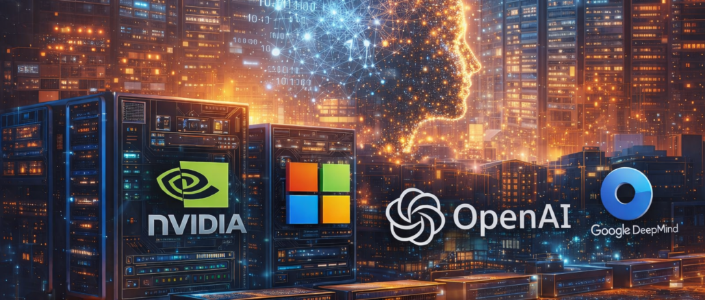 negocio de la inteligencia artificial y empresas tecnológicas líderes