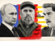Vladimir Putin, Fidel Castro y Nicolás Maduro en composición sobre influencia geopolítica en América Latina