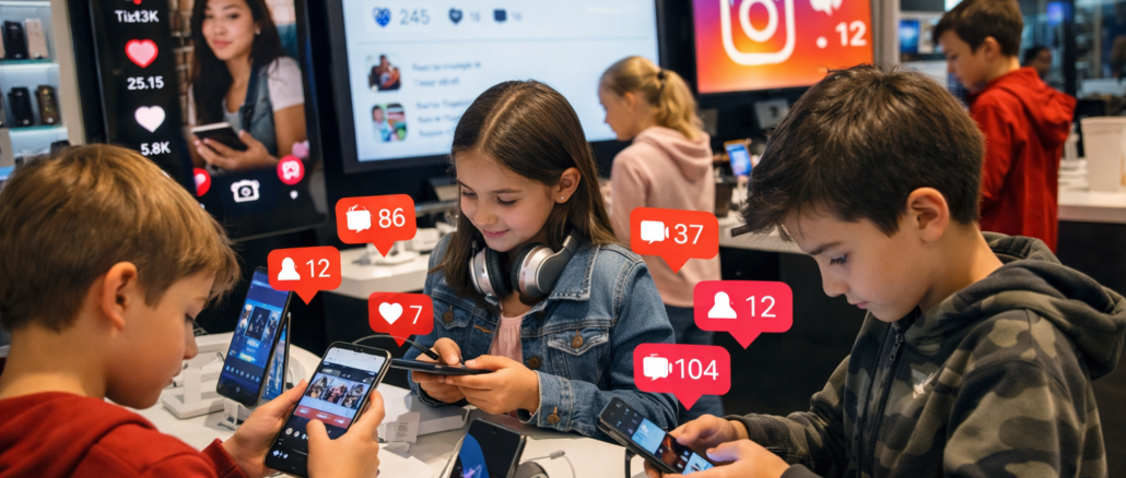 redes sociales niños uso celular tablet salud mental