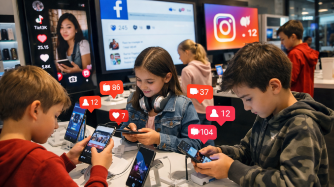 redes sociales niños uso celular tablet salud mental