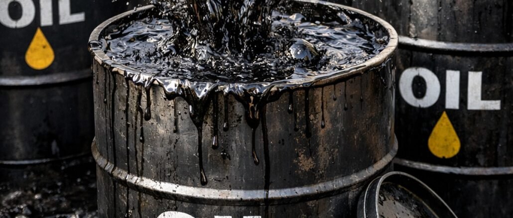 reservas estratégicas de petróleo barriles con crudo saliendo