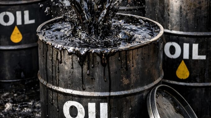 reservas estratégicas de petróleo barriles con crudo saliendo