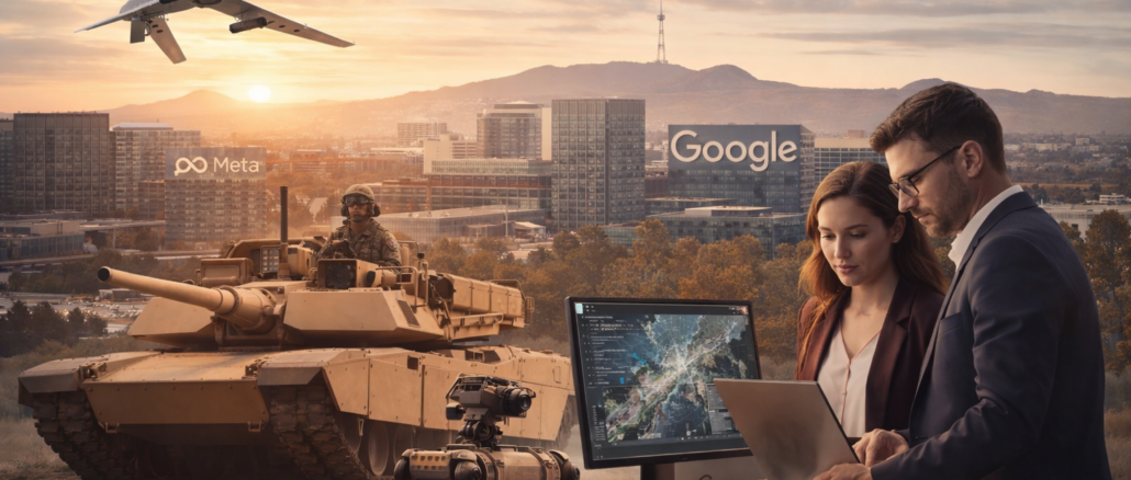tecnología militar y empresas privadas en Silicon Valley desarrollando sistemas de defensa