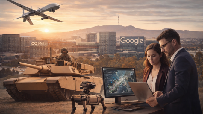 tecnología militar y empresas privadas en Silicon Valley desarrollando sistemas de defensa
