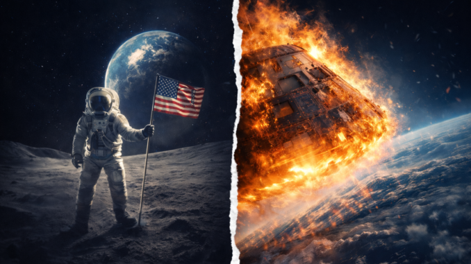 teorías conspirativas Artemis comparadas con la reentrada real de la cápsula Orion en Artemis II regreso Tierra