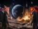 Artemis vs China en la carrera lunar con astronautas y lanzamiento de cohete en la Luna