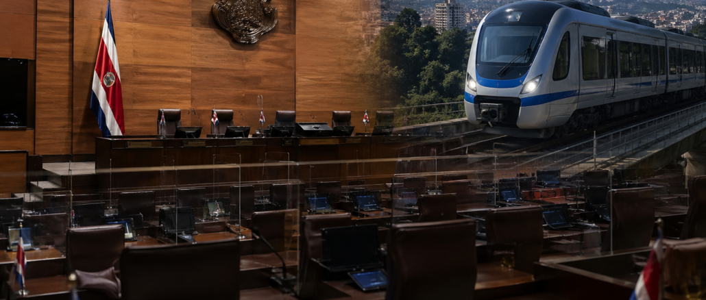 Asamblea Legislativa vacía en Costa Rica mientras el proyecto del tren eléctrico queda en el limbo político