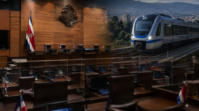 Asamblea Legislativa vacía en Costa Rica mientras el proyecto del tren eléctrico queda en el limbo político