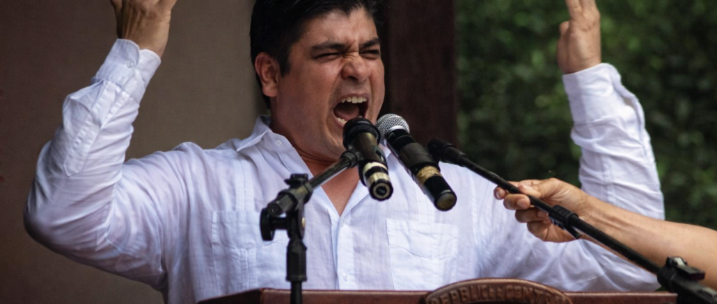carlos alvarado seguidores falsos durante discurso politico en costa rica