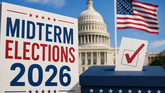 elecciones de mitad de mandato de 2026 votación en Estados Unidos urna y Capitolio