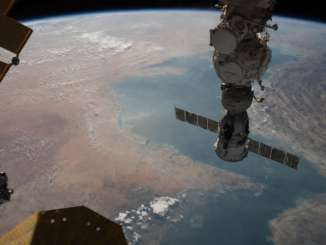 estrecho de ormuz visto desde el espacio por la estacion espacial internacional nasa