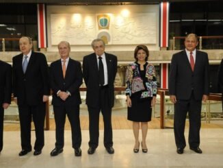 expresidentes de costa rica en imagen institucional previo al traspaso de poderes 2026
