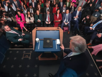 Donald Trump habla con periodistas sobre negociación con Irán en la Casa Blanca