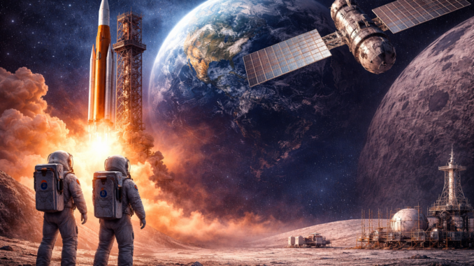 Programa Artemis con astronautas, cohete y estación Gateway en la nueva carrera por la Luna