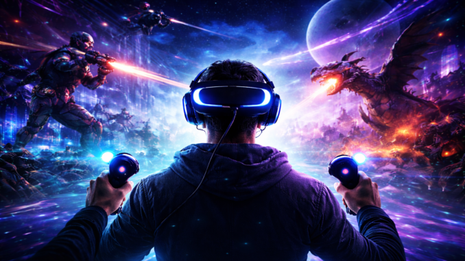 realidad virtual y gaming experiencia inmersiva entretenimiento digital videojuegos tecnologia