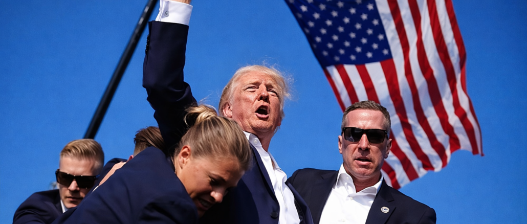 Donald Trump durante un discurso en medio de la crisis con Irán por el uranio enriquecido