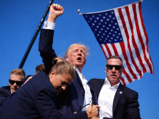 Donald Trump durante un discurso en medio de la crisis con Irán por el uranio enriquecido