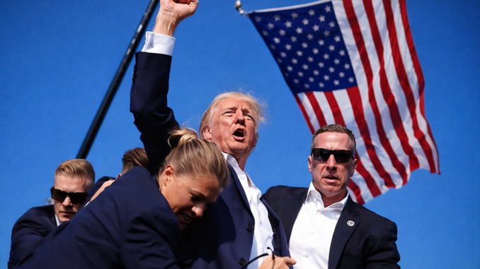 Donald Trump durante un discurso en medio de la crisis con Irán por el uranio enriquecido