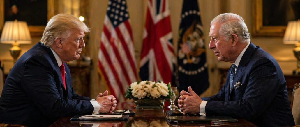 Trump y el rey Carlos III durante encuentro diplomático en Washington con implicaciones geopolíticas
