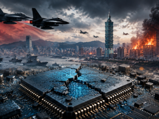 Microchip destruido frente a Taiwán durante una hipotética invasión china que provocaría una crisis global de semiconductores según Impacto Noticias CR