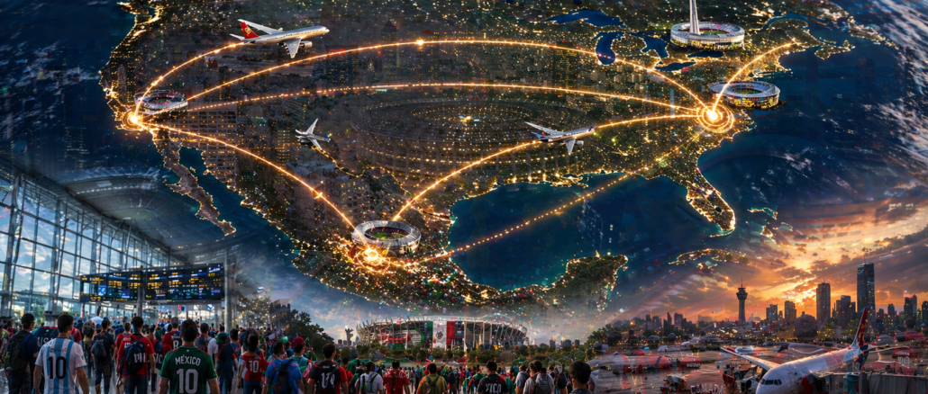 como moverse mundial 2026 rutas vuelos transporte entre sedes estados unidos mexico canada