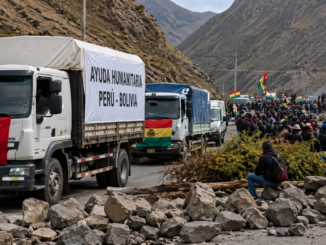 Camiones de ayuda humanitaria peruana llegan a Bolivia durante protestas y bloqueos