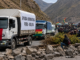 Camiones de ayuda humanitaria peruana llegan a Bolivia durante protestas y bloqueos