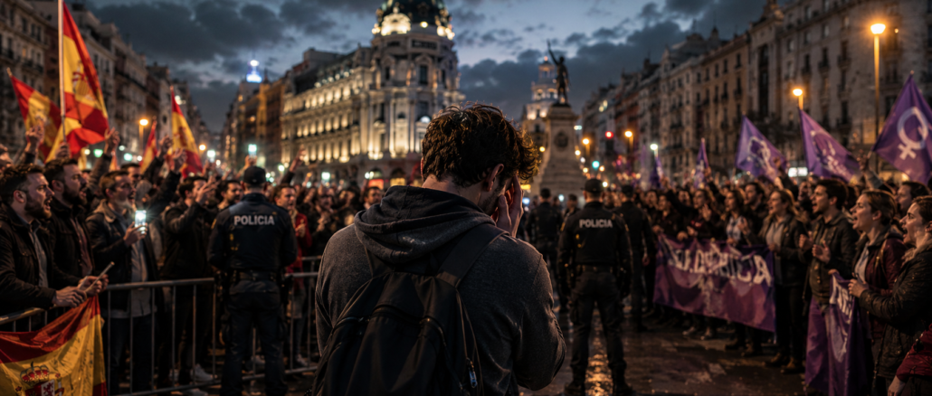 desgaste cultural España y polarización social durante protestas ideológicas en una ciudad europea | Impacto Noticias CR