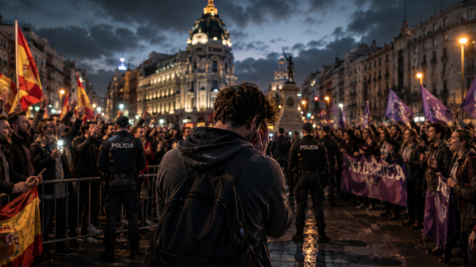desgaste cultural España y polarización social durante protestas ideológicas en una ciudad europea | Impacto Noticias CR