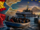 Embarcación migratoria frente a patrulleras españolas durante la creciente tensión migratoria entre España y Marruecos según Impacto Noticias CR