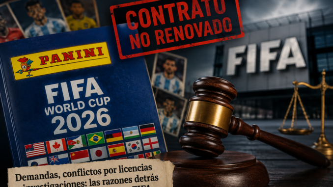 Álbum Panini del Mundial 2026 junto a símbolos legales tras la decisión de FIFA de terminar su histórico contrato según Impacto Noticias CR